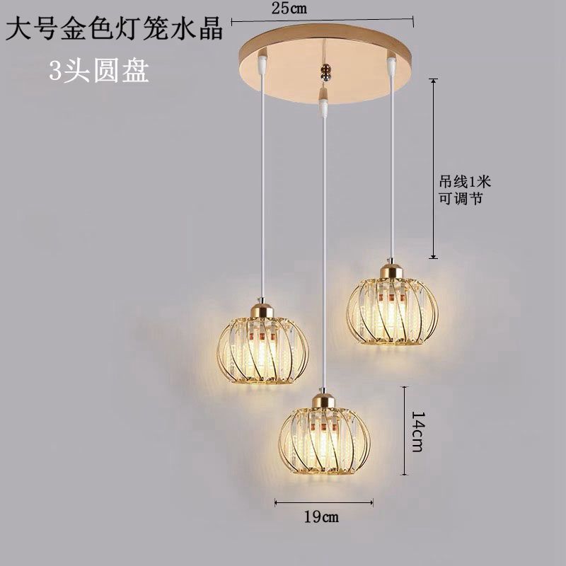 Araña de comedor, barra de bar simple moderna de tres cabezas, mesa de comedor creativa, dormitorio, personalidad, sala de estar, comedor, iluminación nórdica atmosférica