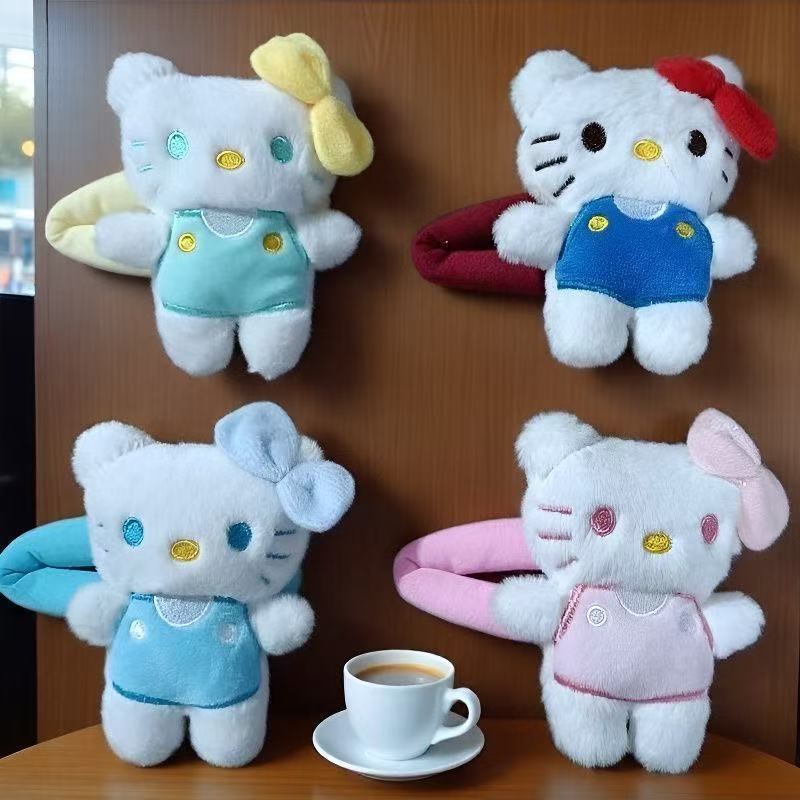批发大号毛绒猫咪KT公仔掰掰夹发夹可爱百搭女孩刘海侧边夹发饰潮|undefined