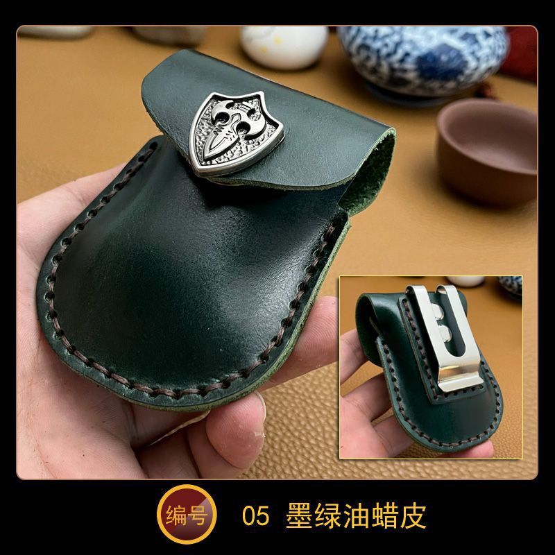 钢夹版多功能皮套疯马皮头层牛皮汽车钥匙包折叠眼镜打火机包|undefined
