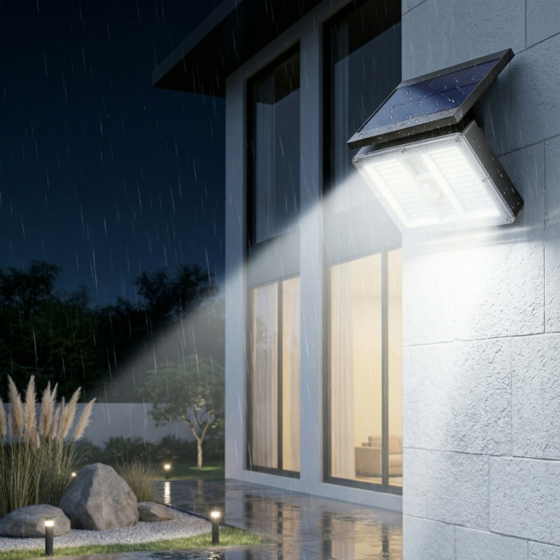 New Solar-Powered Light with Human Body Sensor for Outdoor Use, Led Garden Light