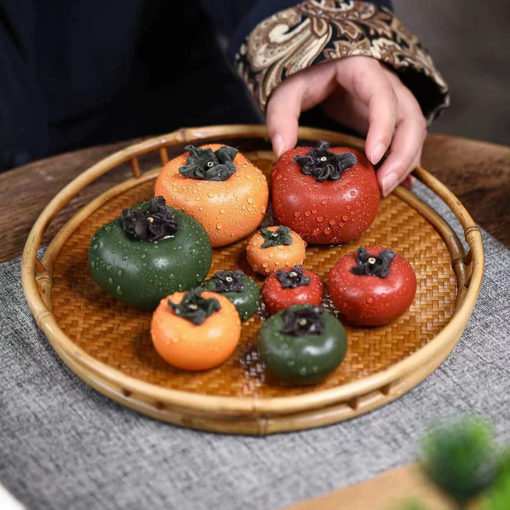 Фарфоровая чайная фигурка из исинской глины: persimmon tea pet, творческая игровая чайная табличка, чайный стол, чайный набор, декоративная фигура, оптовая продажа