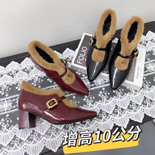 С���Ӄ�����10CM�ӽq���^ëëЬ��Ь2025�ﶬ�߸���ů��چ�Ь
