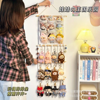 拉布布收纳挂袋神器宿舍门后娃娃挂件公仔毛绒玩具壁挂玩偶展示架