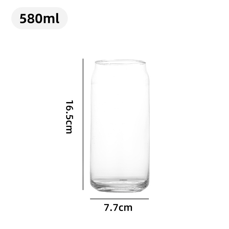 Vaso de Cola de 16 oz con Tapa y Pajita, Impresión UV Transfronteriza, Vaso de Vidrio Resistente al Calor para Té con Leche, Café, Tapa de Bambú, Vaso de Agua Tipo Mason Jar