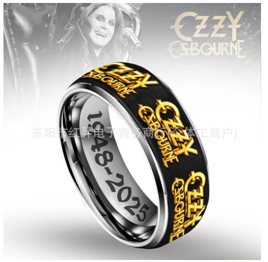 跨境新品Ozzy Osbourne Commemorative Ring  奥兹·奥斯本纪念戒|undefined