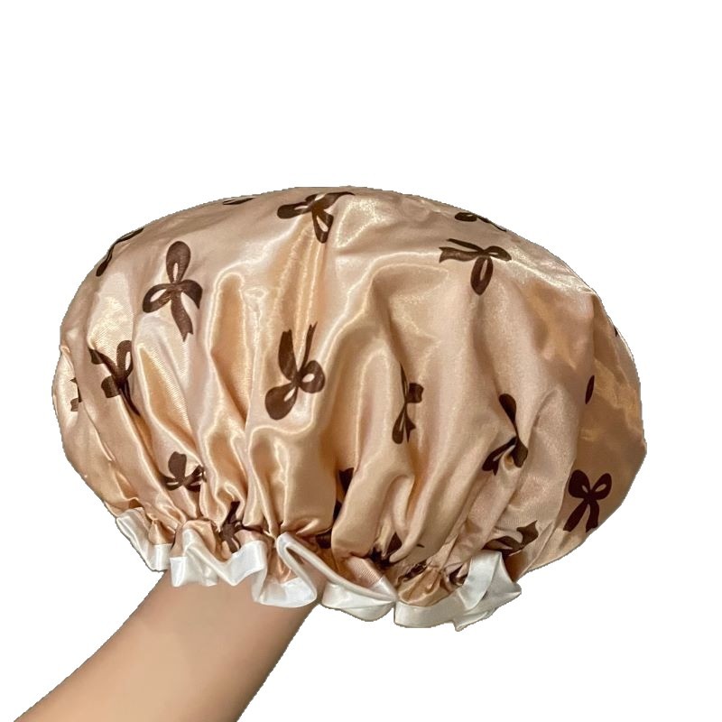 Gorro de ducha de baño de cocina para adultos a prueba de agua de doble capa Gorro de ducha para niñas y niños