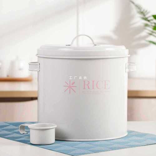 GJU8 pink 10 catties rice bucket 7 catties flour bucket 4-6 catties dog food cat food bucket sealed moisture-proof rice spoon with seal