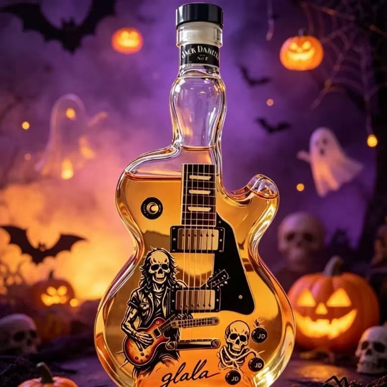 Botella de Vidrio para Whisky Forma de Guitarra de Vidrio de Borosilicato para Whisky image 20
