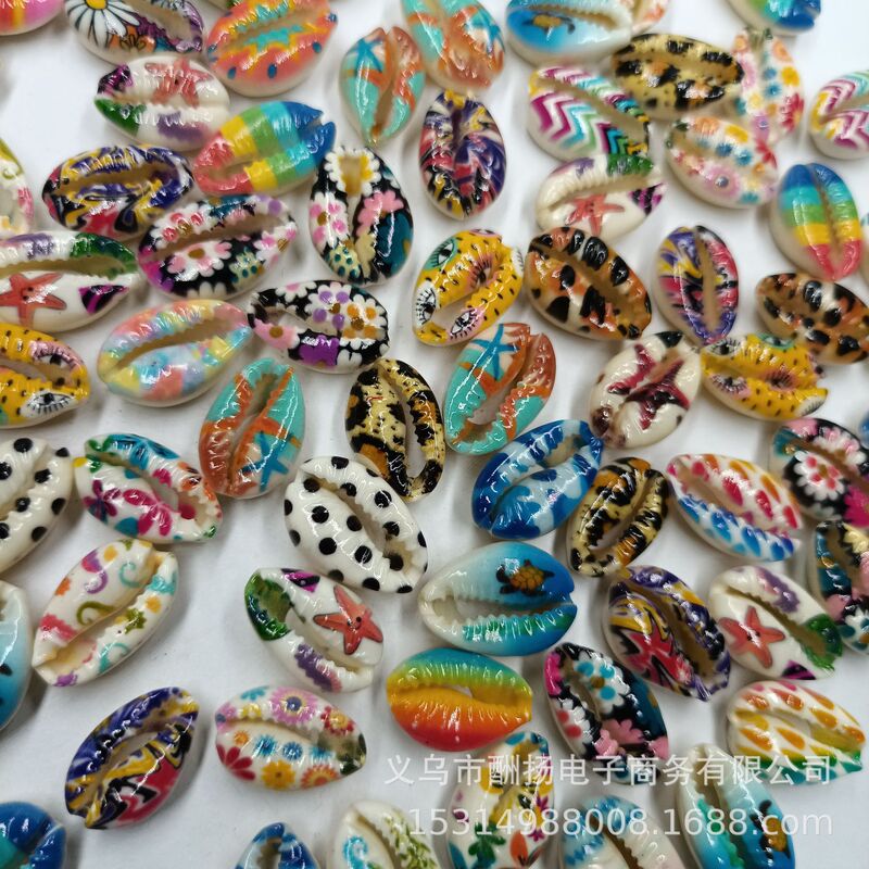 Printed Shells, Bracelets and Necklaces, Handmade DIY Materials, Gold-Edged Shell Slices, Shell and Conch Clothing Accessories Printed Shells, Bracelets and Necklaces, Handmade DIY Materials, Gold-Edged Shell Slices, Shell and Conch Clothing Accessories