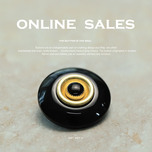 [Yisen] Xiaoxiang socialite style resin eyes pearlescent buttons suit jacket sweater buttons fur coat buttons