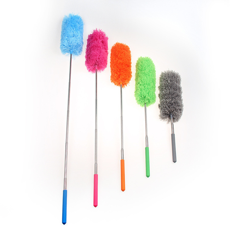 Cross-border New Telescopic Dust Duster Household Flexible Mini Fiber Dust Duster Sweeping Feather Duster