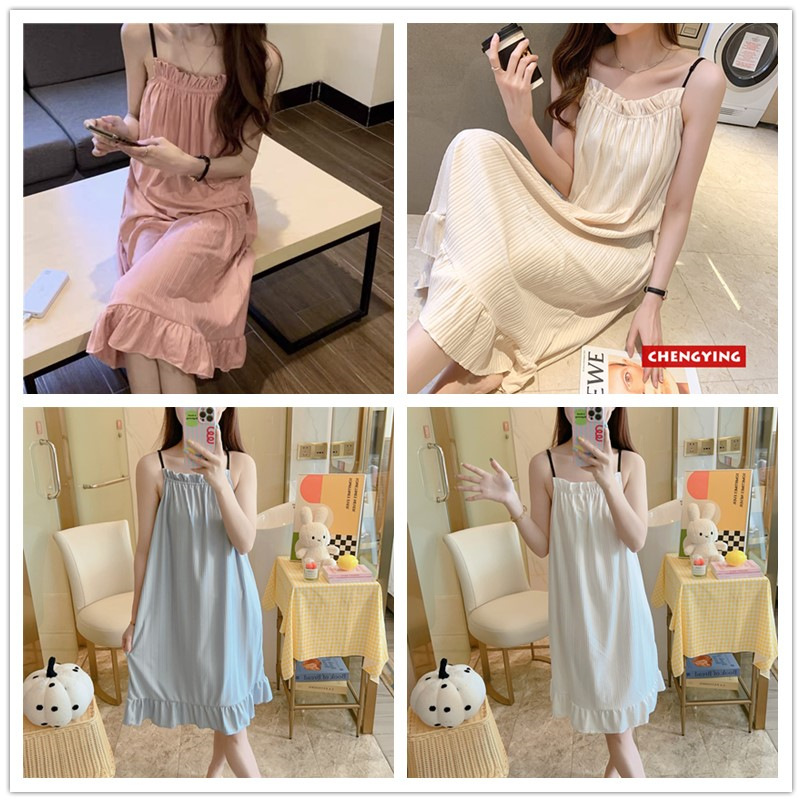 2024 verano lindos pijamas de color sólido cabda pijamas de verano ropa de casa pequeña ropa de casa de viento