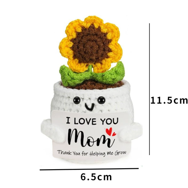 Small sunflower white pot I card