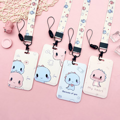 New cute little dinosaur cross-border foreign trade student card cartoon card holder campus card access card game card protective cover