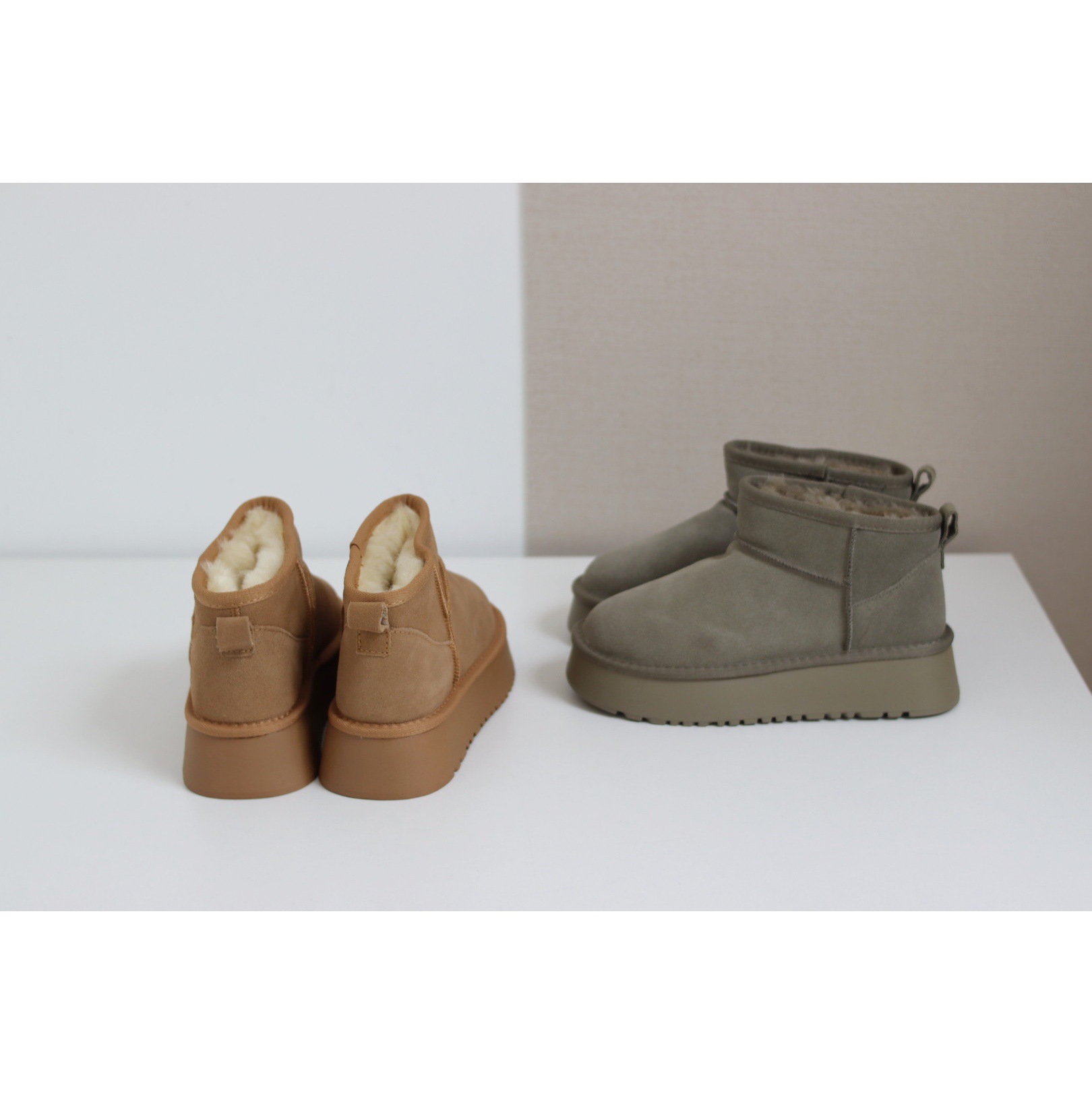 Same Style as Zhou Dongyu ~ Frosted Cowhide Upper, Wool Lining, Non-Slip Rubber Sole, Low-Cut Snow Boots for Women G103002