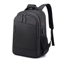 Business dual-shoulder bag, new cross-border printed logo travel backpack, large capacity, simple and casual dual-shoulder computer backpack