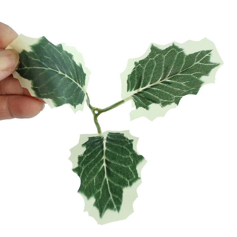 Navidad imitación mosaico accesorios de hoja de serigrafía tríptica hoja de 17CM guirlanda fábrica de decoración al por mayor limitada Navidad