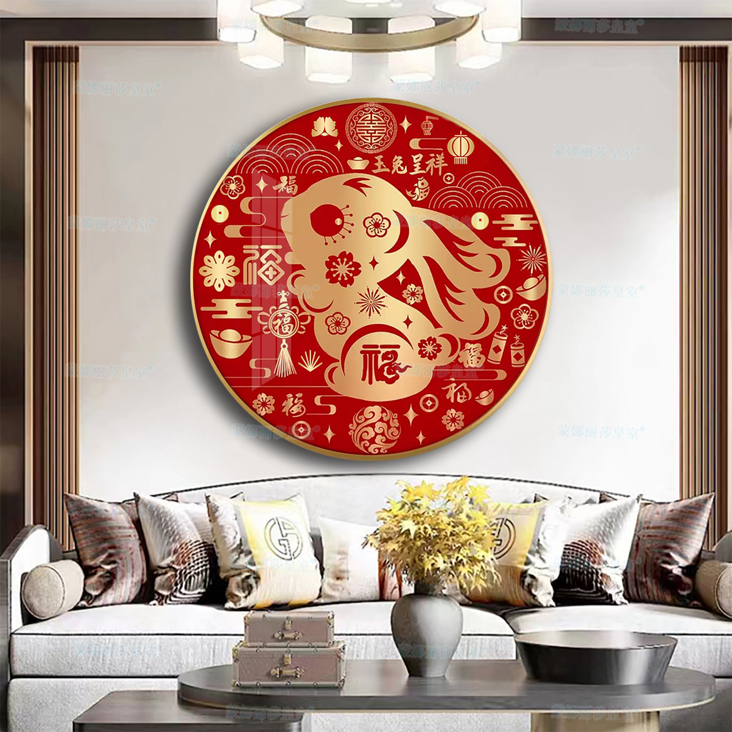 Chengxiang nuevo simple auspicioso festivo Jade Conejo pequeño hilo bordado Bienes genuinos Mona Lisa Real punto de cruz Conejo de Jade image 3
