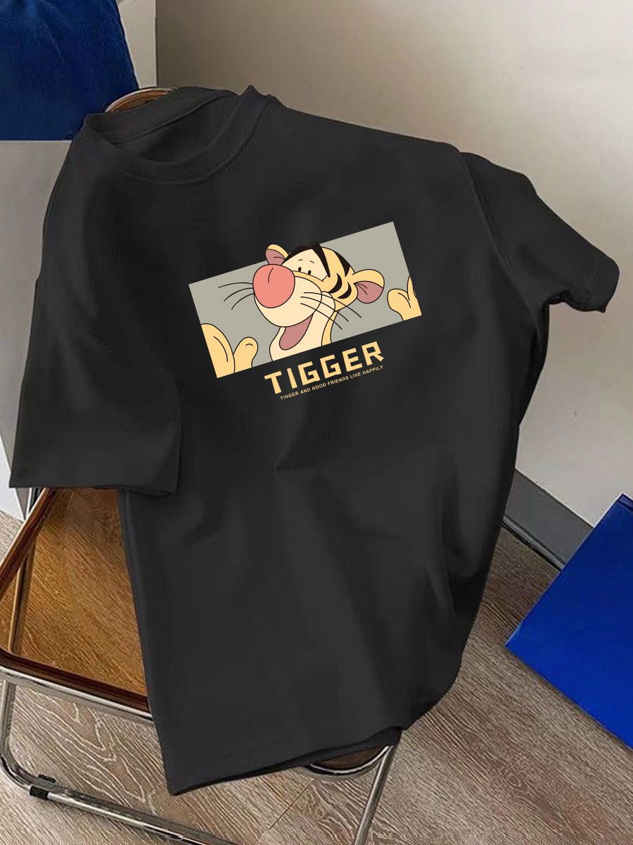 Ice Silk mujer manga corta Camiseta pareja mismo oso fresa nuevo ins cuello redondo Camiseta versátil casual Top ropa image 6