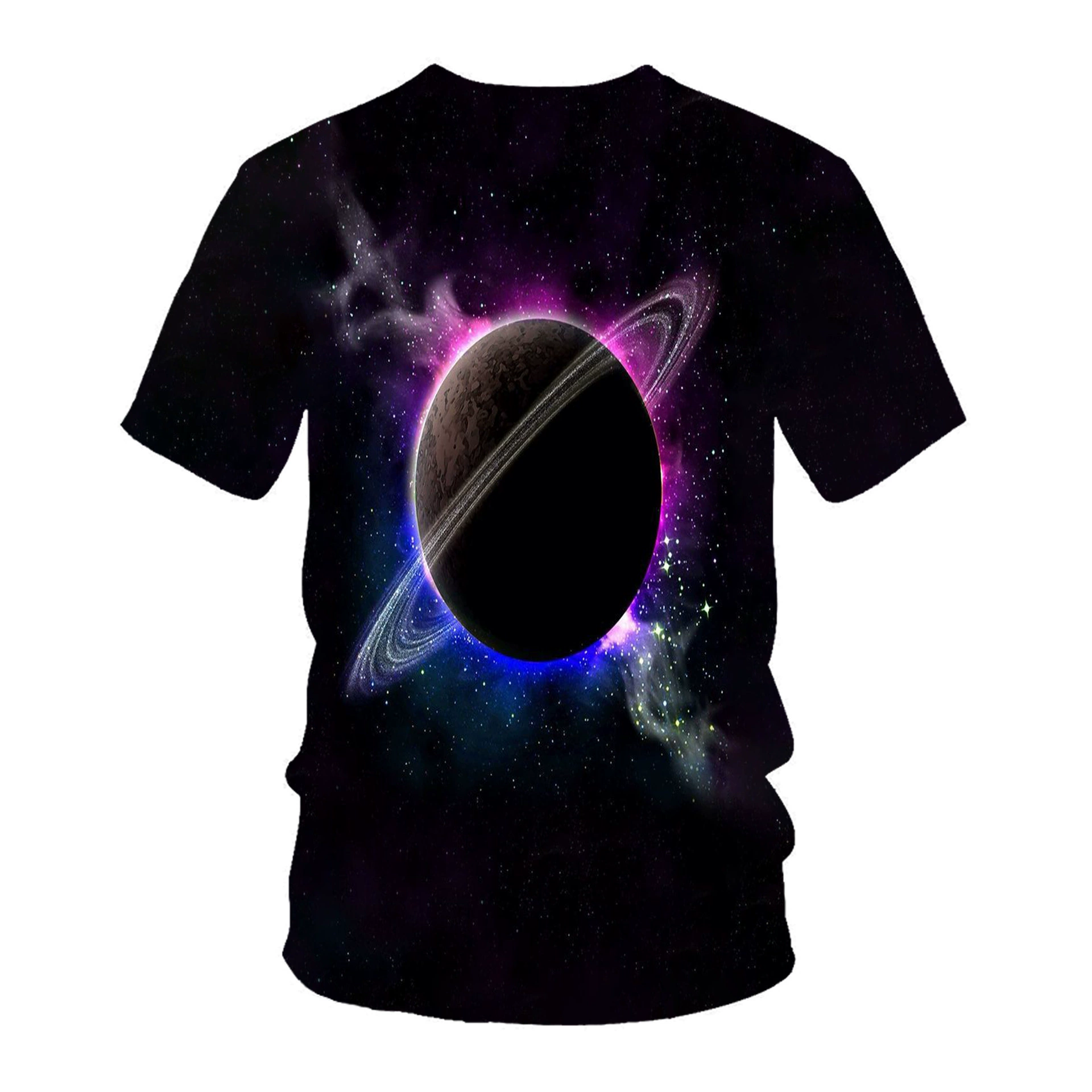 AliExpress Amazon Космическая Звезда летняя Молодежная Водолазка с 3D цифровым принтом садовая с воротником мужская повседневная с коротким рукавом