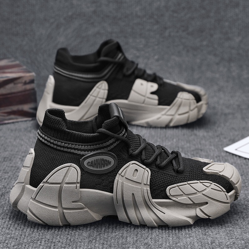 Zapatos de hombre zapatos de estudiantes primavera 2025 nuevos zapatos de malla transpirables casuales de moda deportiva para hombres con suela gruesa