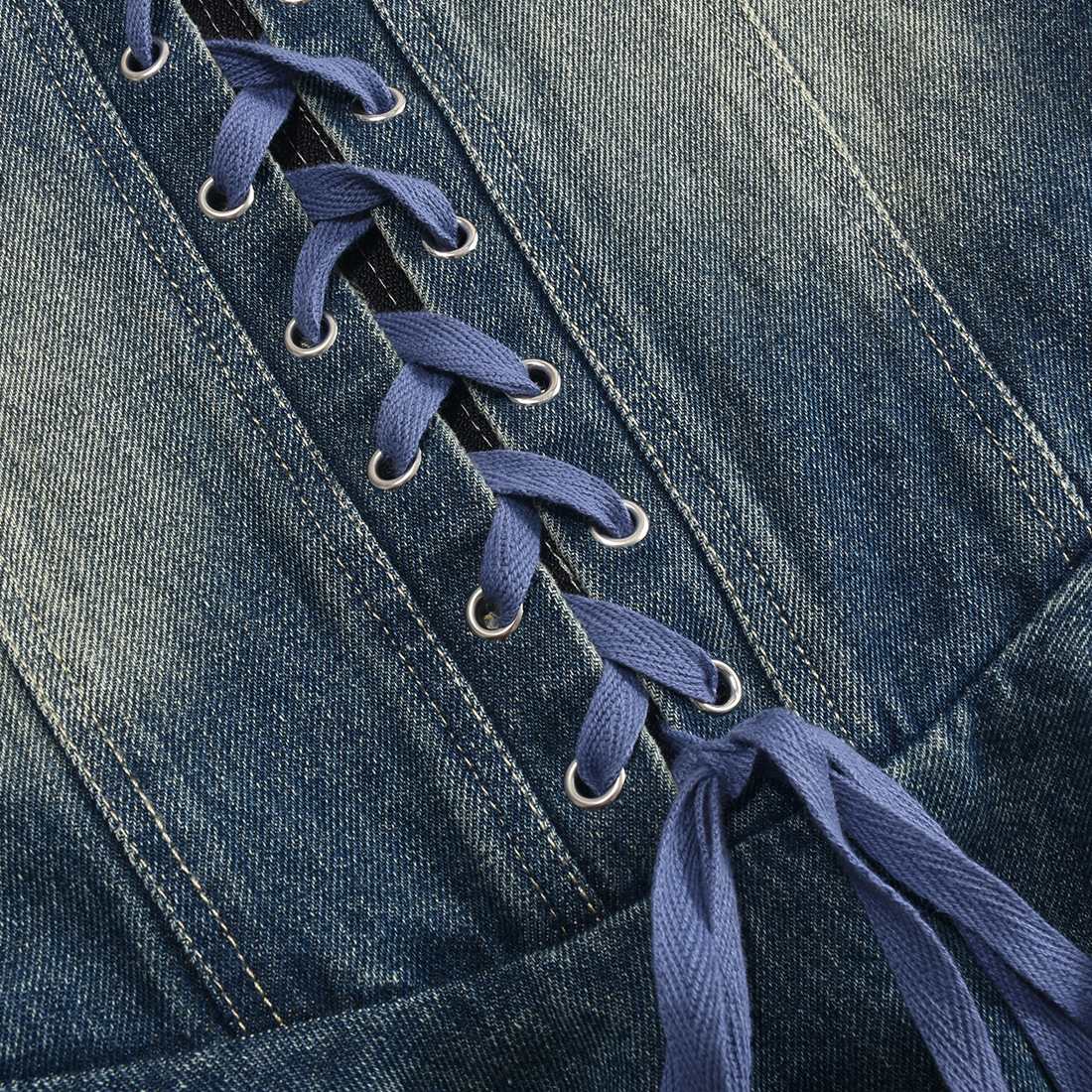 Wholesale Women's Sexy Streetwear Solid Color Holiday Bar Strapless Sleeveless Denim Dress display picture 6