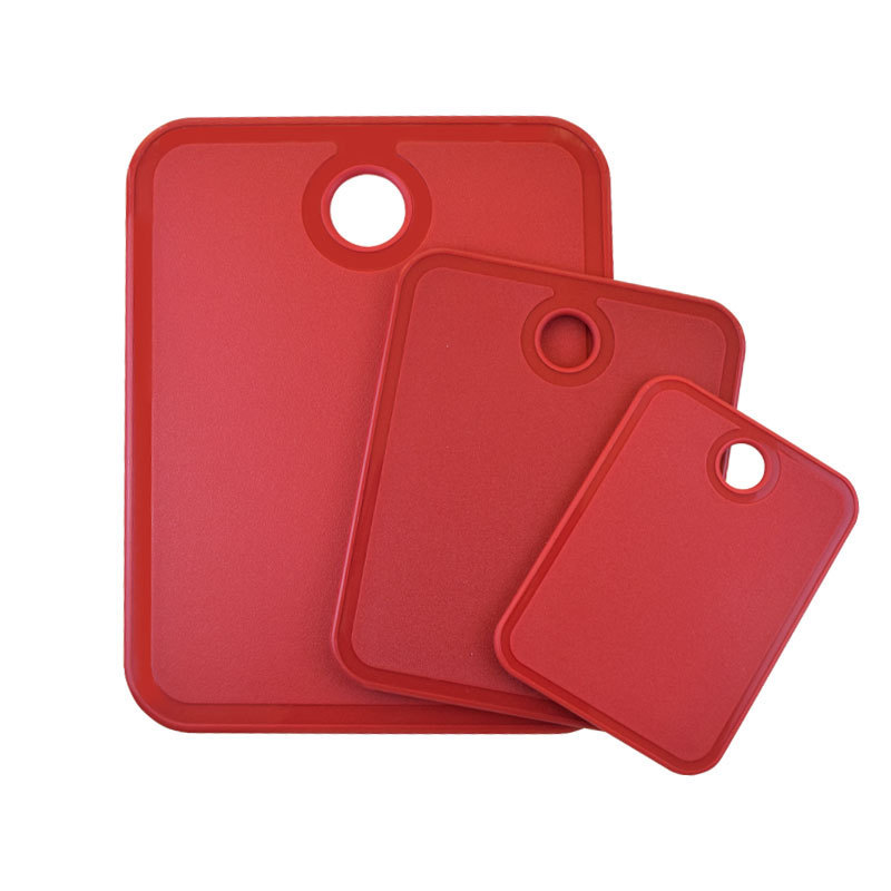 Factory Direct Supply Home Kitchen Outdoor Camping Food Grade TPR Anti-slip Plastic Cutting Board Three-piece Cutting Board suit