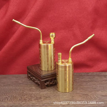 黄铜百福水烟壶 两用型过滤焊烟水烟斗 金属烟具烟杆烟嘴烟锅烟丝