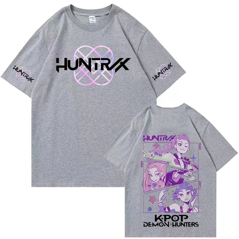 クロスボーダー KPop Demon Hunters デーモンハンターズ グループ ユニセックス カジュアル コットン ラウンドネック 半袖 Tシャツ|undefined