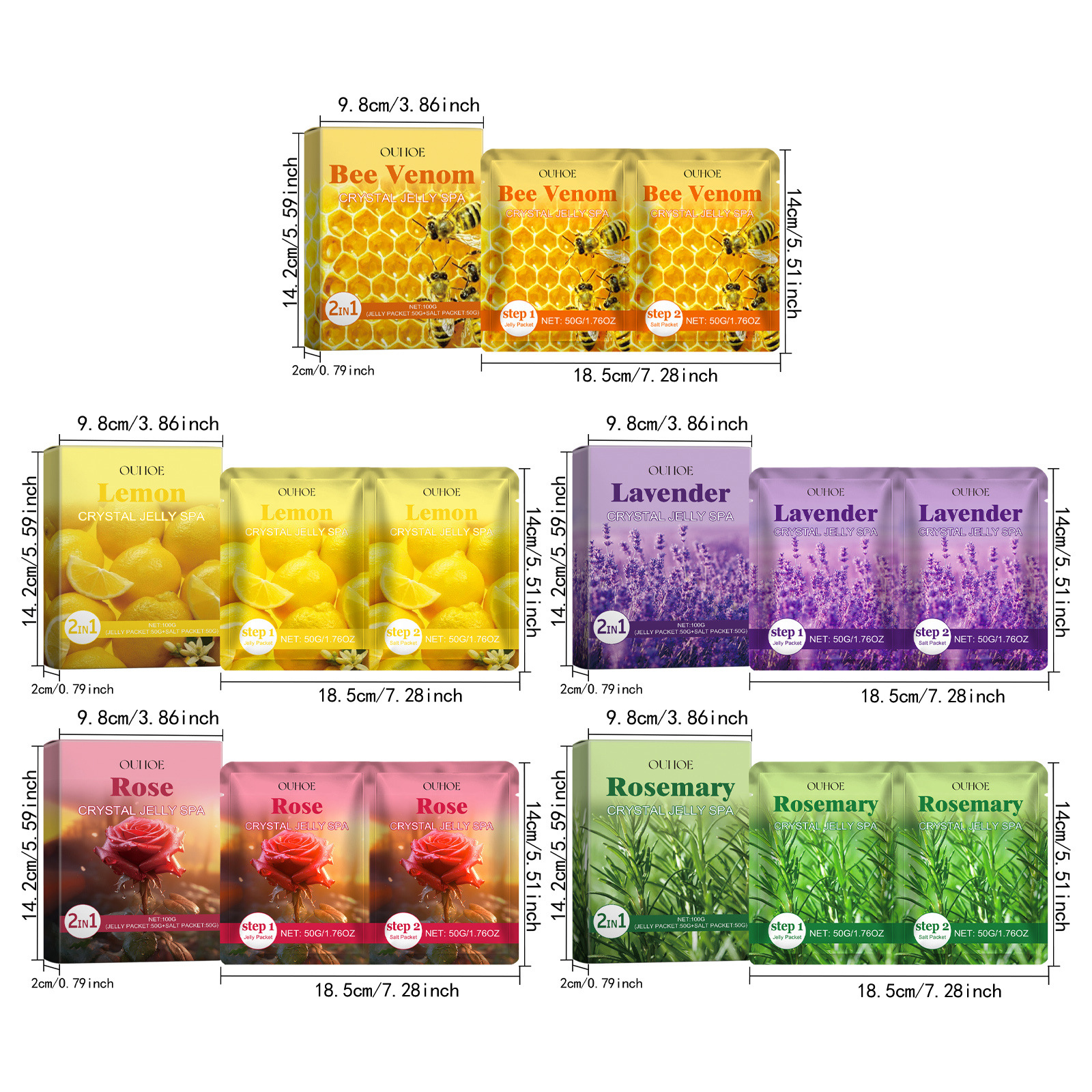 Serija Foot Crystal Mud, čiščenje stopal, vlaženje in pomlajevanje kože, zaščita stopal in namakanje stopal_voghion.com