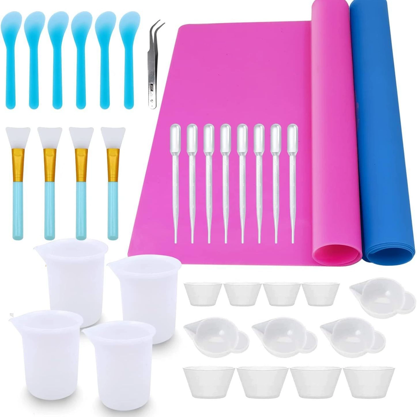 Эпоксидная смола Кристалл капающий клей набор инструментов силиконовая прокладка измерительная чашка мешалки