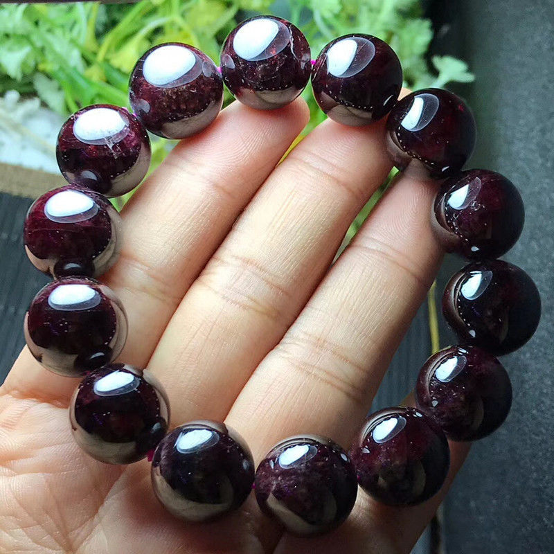 Natural Garnet Bracelet Large Grain Black Wine Red Men and Women Single Ring Bracelet Jewelry Natural Garnet Bracelet Large Grain Black Wine Red Men and Women Single Ring Bracelet Jewelry