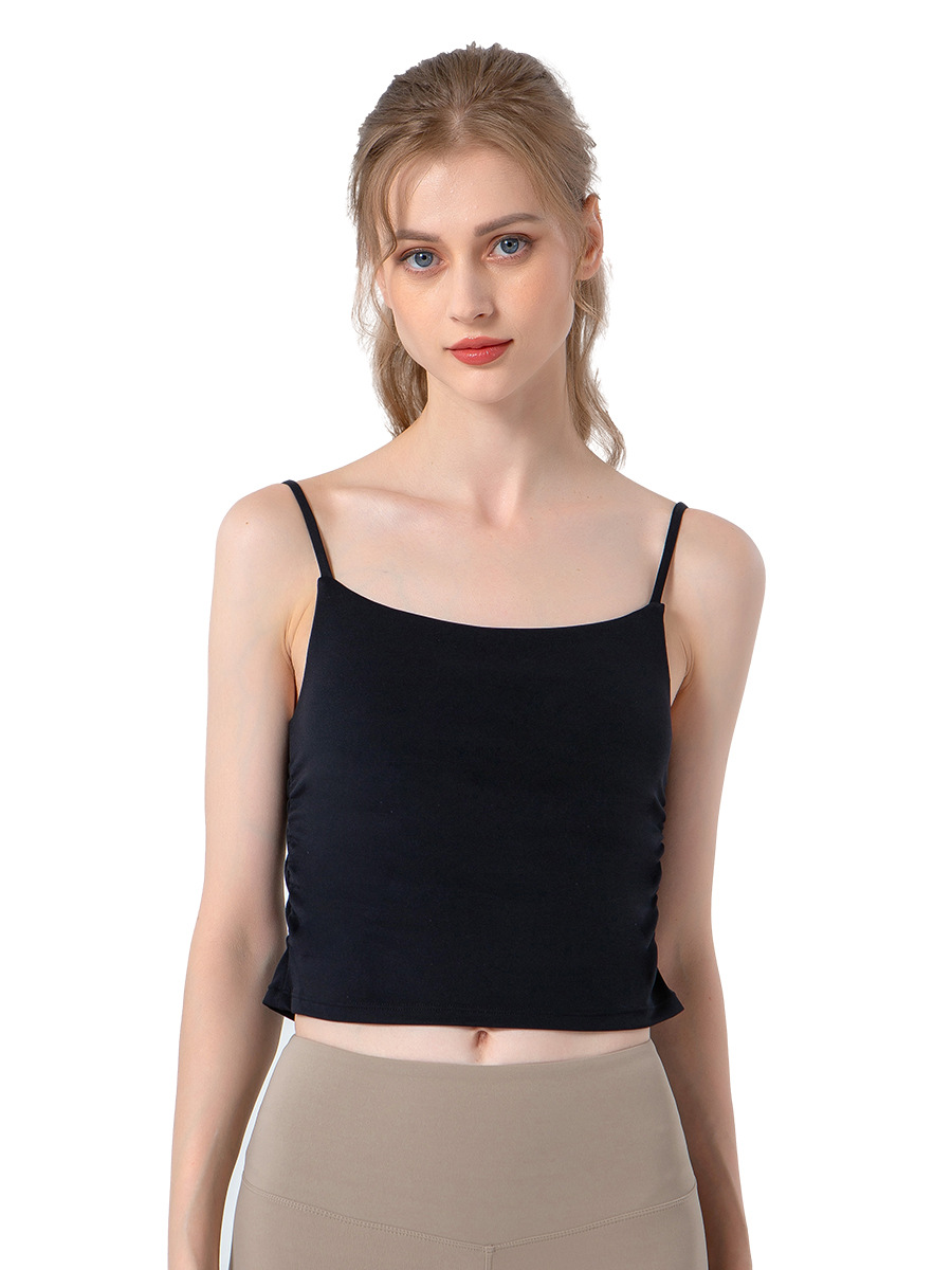 Lulu ropa interior deportiva de una pieza para mujer cintura plisada entrenamiento fitness sujetador sexy sling yoga chaleco