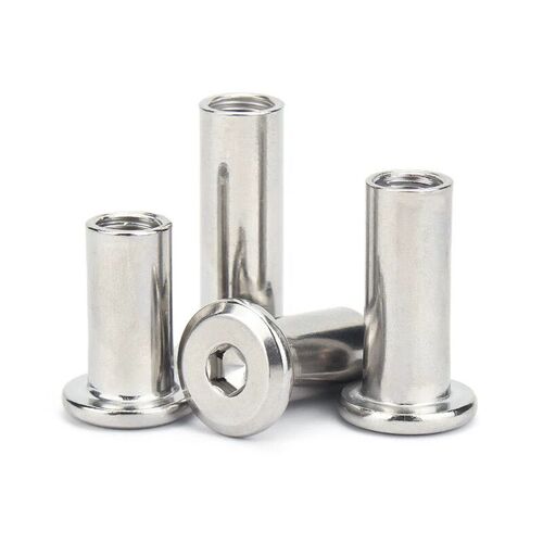Factory direct 304 stainless steel splint chamfer nut to lock furniture screw to knock hexagon socket nut