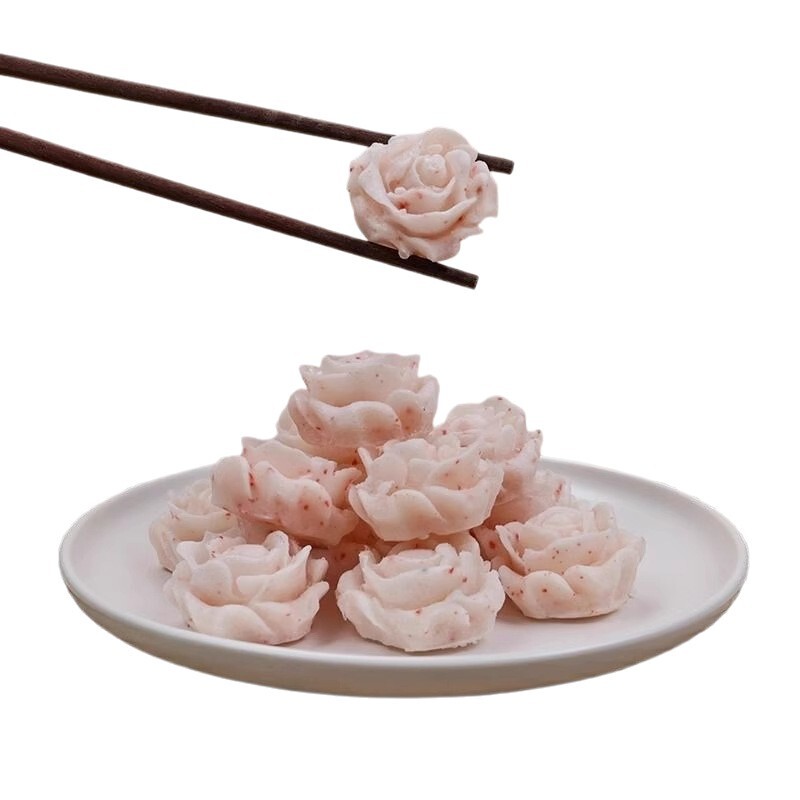 鳕鱼玫瑰花型丸子火锅小吃酒店半成品商用食材批发冷冻火锅丸子|undefined