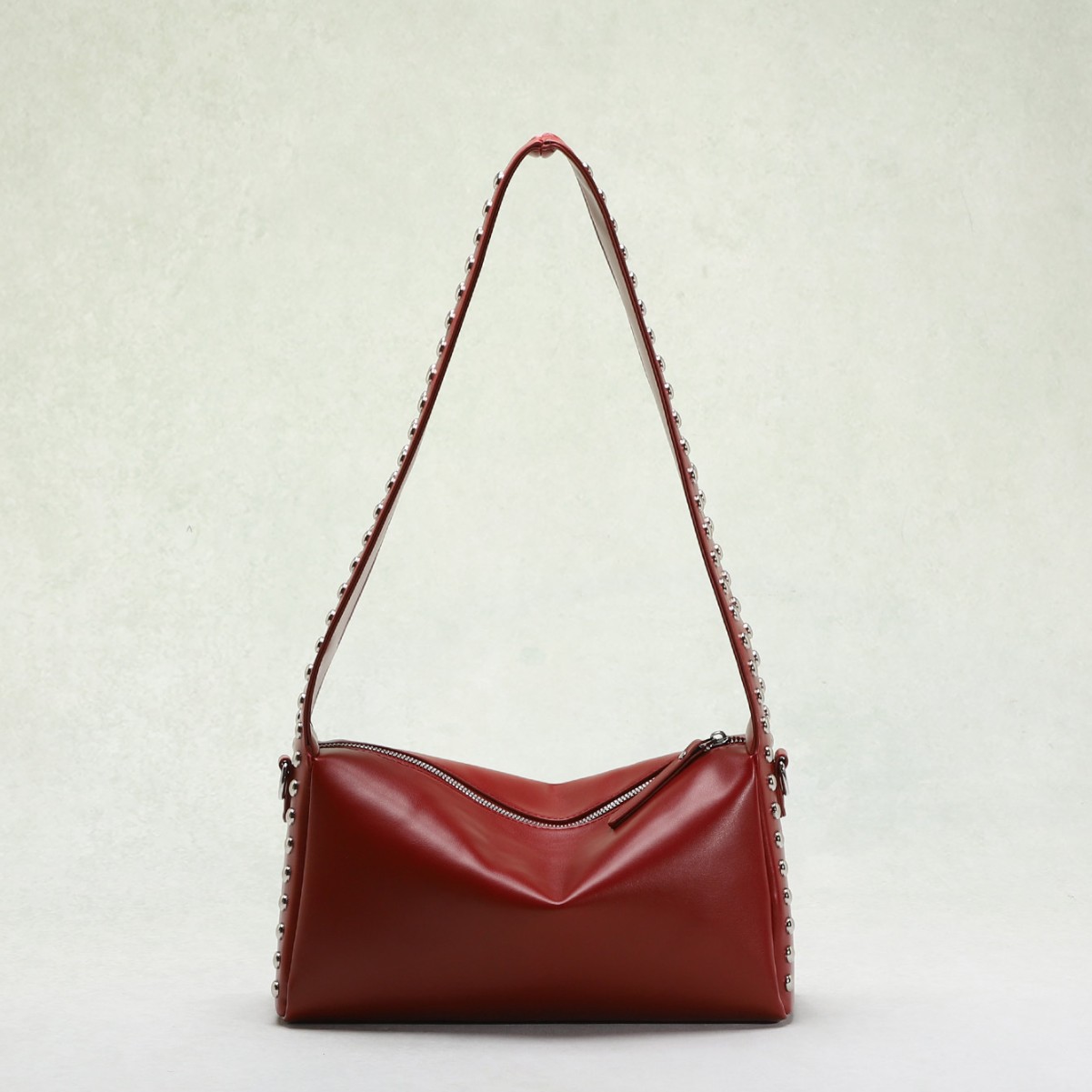 Borsa a spalla trendy con borchie per donna stile punk europeo_voghion.com