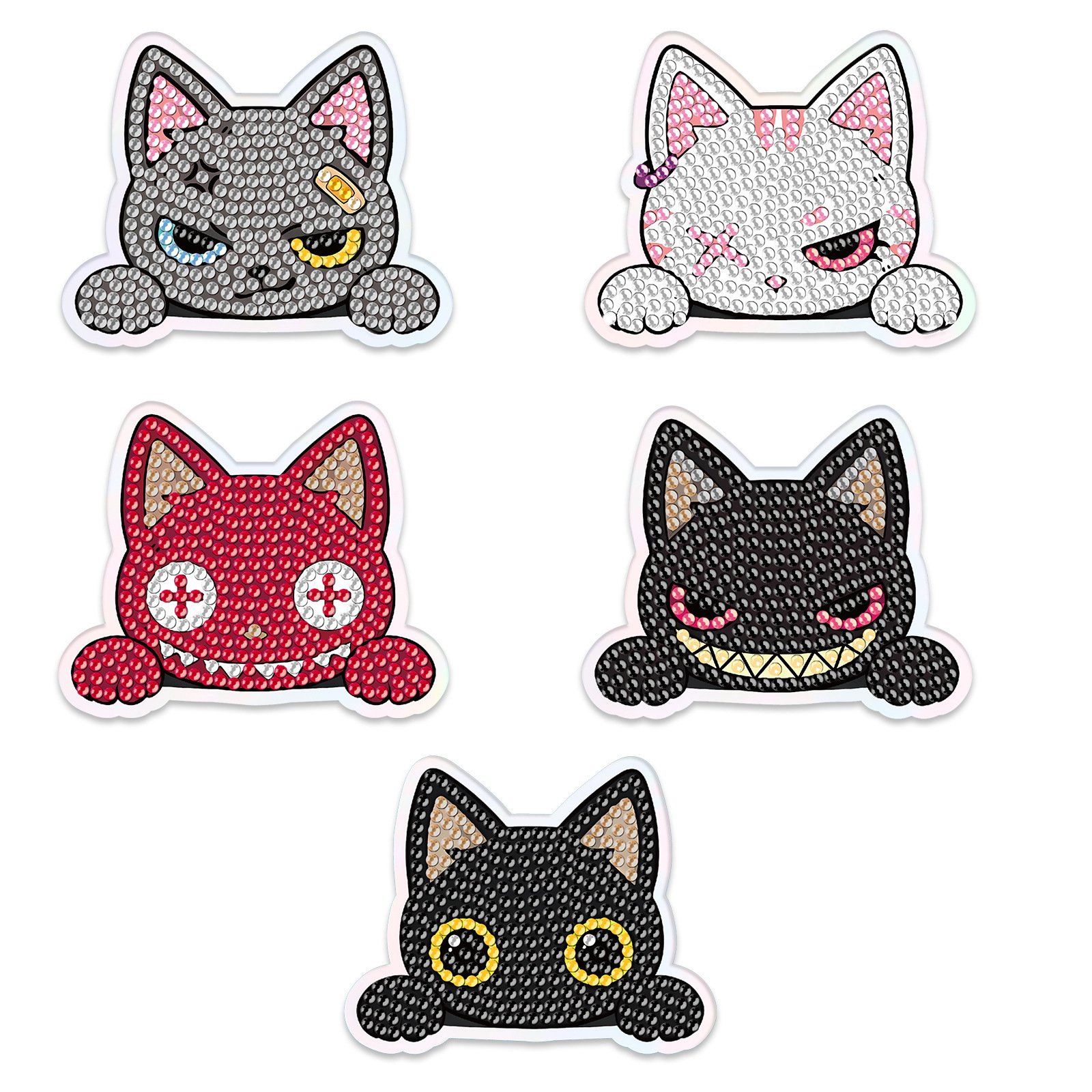 Ventas transfronterizas mejores pinturas de diamantes hechas a mano artesanías de dibujos animados animales suaves pegatinas magnéticas multi-pieza pegatinas de refrigerador de cocina