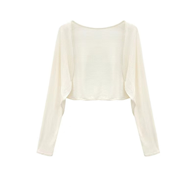 Thin Long-sleeved Sun Protection Air-conditioned Blouse Women's Cardigan Top Short Style Shawl Sweater