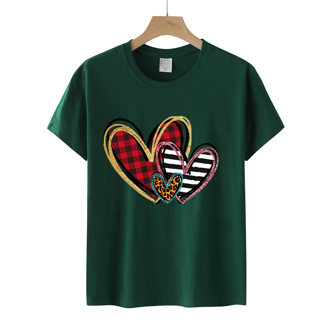 Unisexo Playeras Manga Corta Camisetas Ropa De Calle Forma De Corazón display picture 15