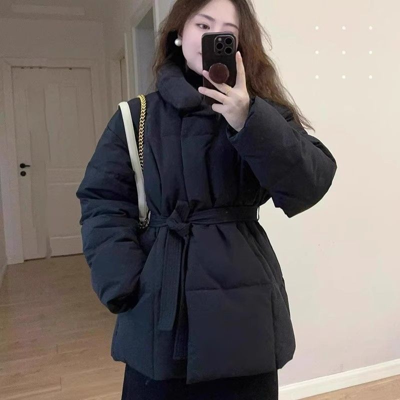 高级感加厚保暖收腰短款女冬季小个子黑色棉服外套女式夹克