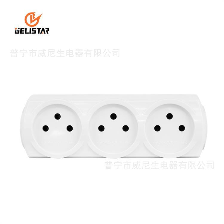 厂家直销以色列插板排插三位安全跨境专供家用插排接线板外贸插座