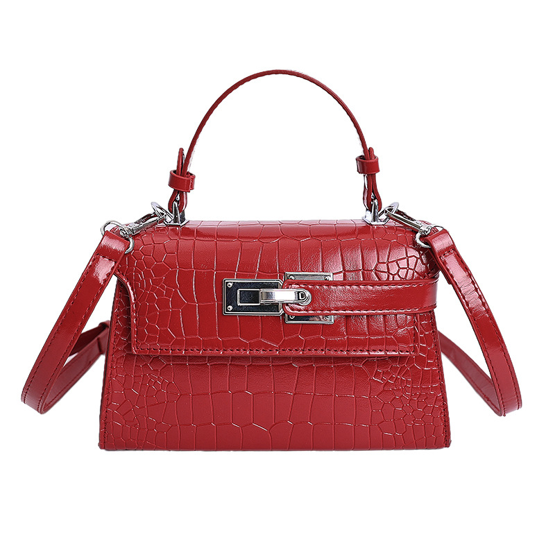 Bolsos de textura de nicho de cocodrilo de alta calidad, bolsos de mujer 2026 nuevos bolsos de mochila, bolsos de bloqueo de moda