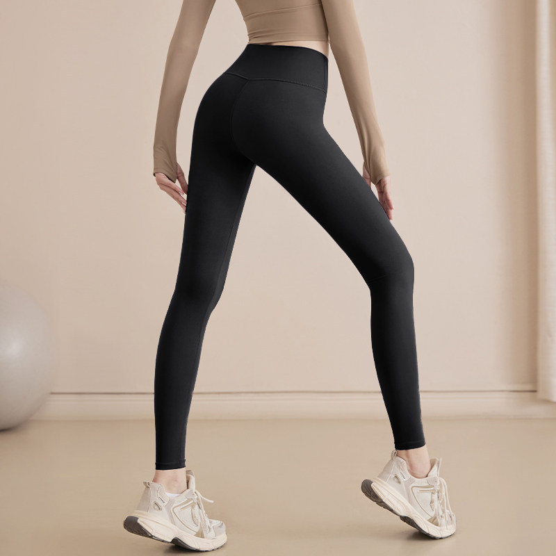 Pantalones de yoga elásticos, cintura alta, abdomen, caderas, pantalones deportivos de fitness