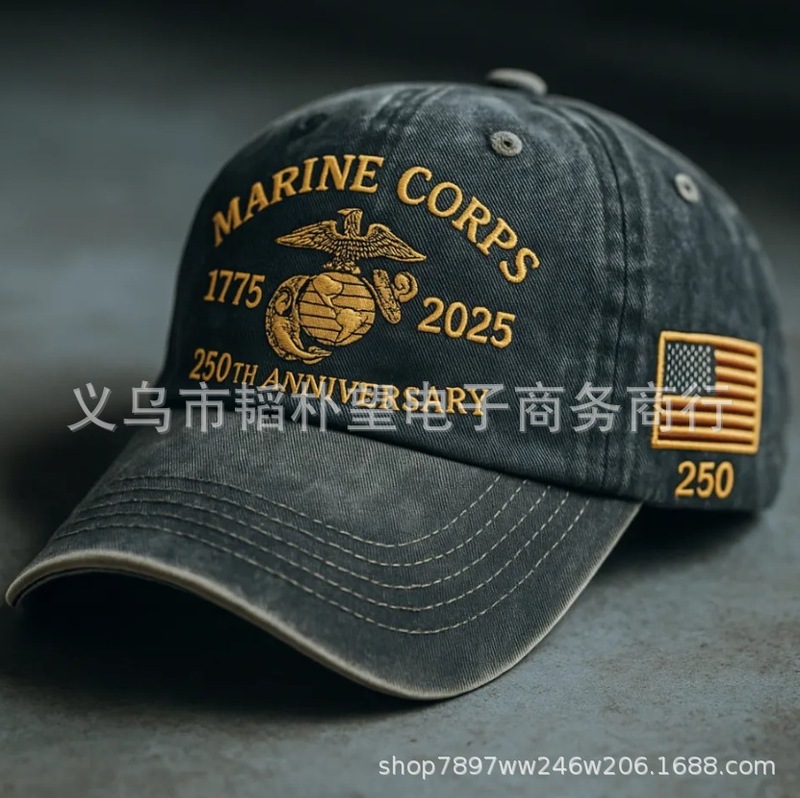 クロスボーダー USMC レトロ ウォッシュ キャップ アメリカ海兵隊 レトロ ウォッシュ キャップ|undefined