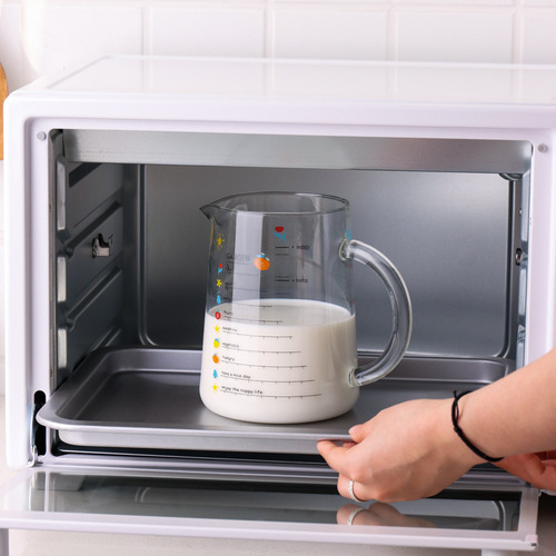 BG54 milk cup with scale, microwave oven heatable children's milk breakfast cup, household baking measuring cup