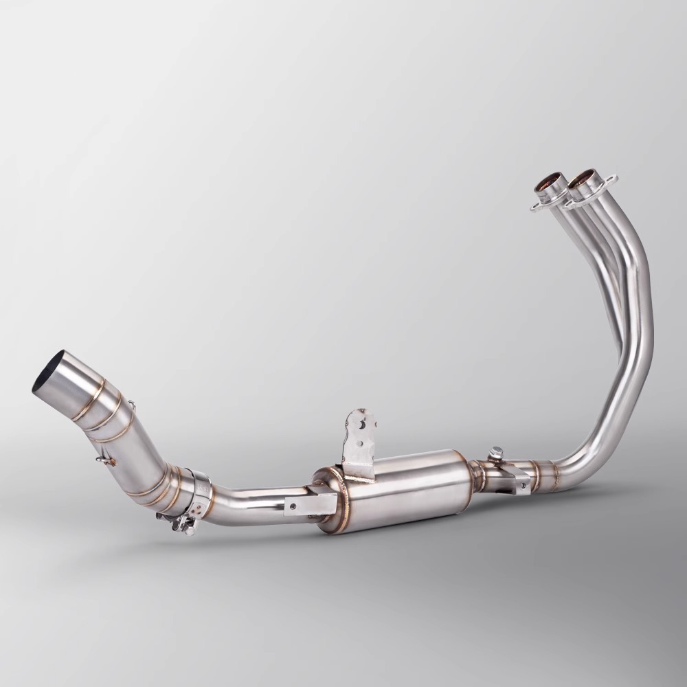Motorcycle exhaust pipe modification CB400F stainless steel front section carbon fiber tail section muffler whole section non-destructive installation