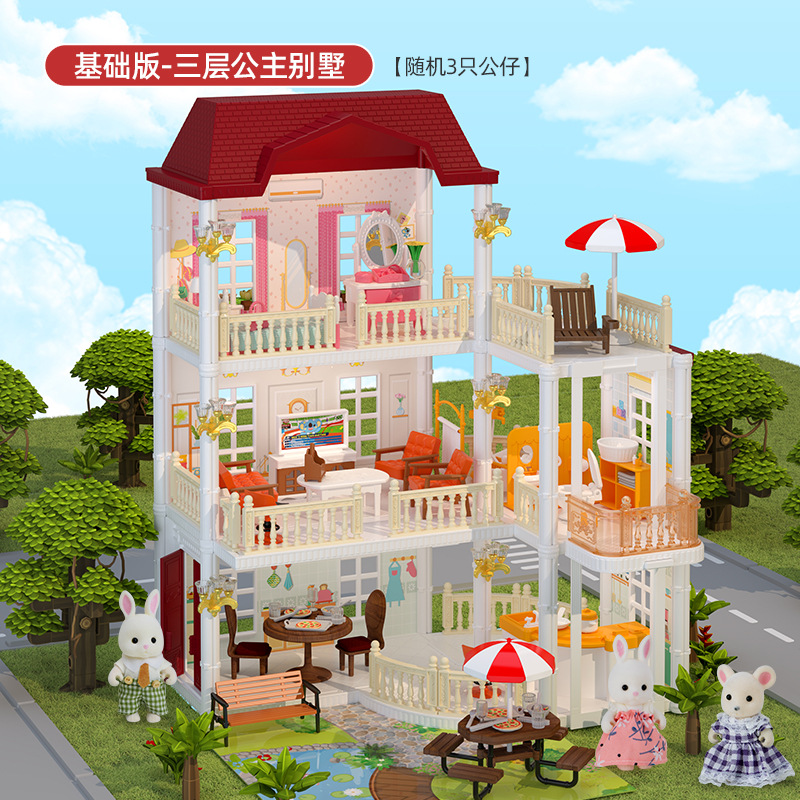 Kaola diario Casa de juego para niños juguete niña princesa Castillo Villa Casa Regalo de Cumpleaños niña casa de muñecas