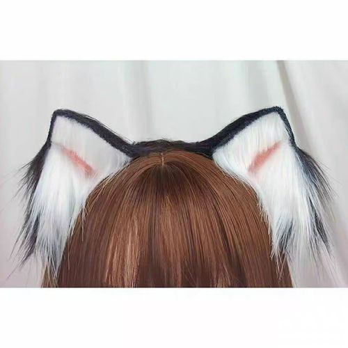 Japanese plush cat fox animal ear hairpin cos hairpin net red hairband lolita fairy cute headband