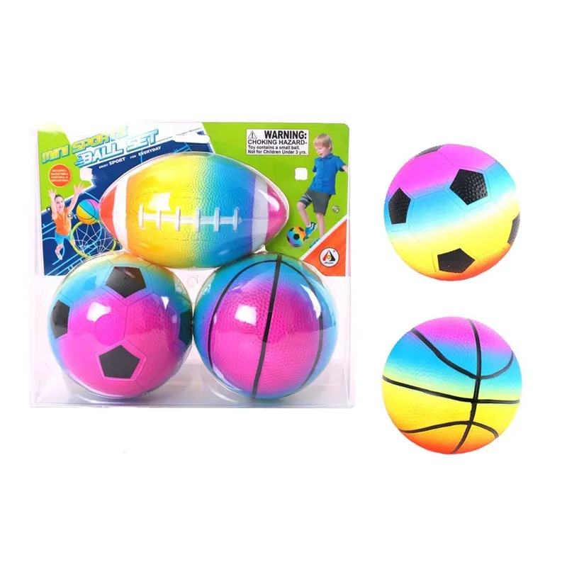 Basketball, Football, Rugby Ball Set, Small Leather Ball, Kidsren's Toys, Racket Ball, Free Pump, Family Interactive Tennis