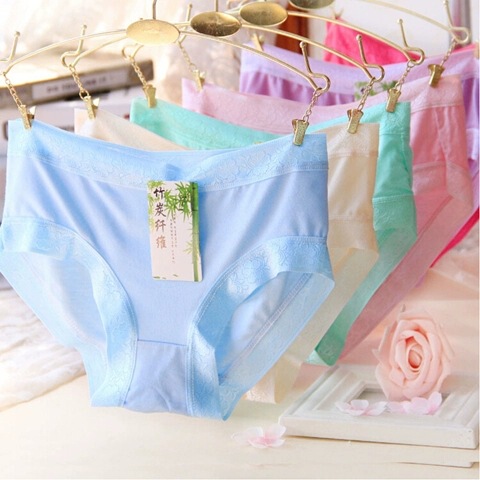 353 Factory Direct Sale Pure Cotton Triangle Panties for Girls, Plus Size, Solid Color, Mid-Waist, Breathable and Comfortable